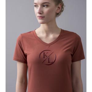 Kingsland Olania Ladies V-Neck T-Shirt - Brown Mahogany